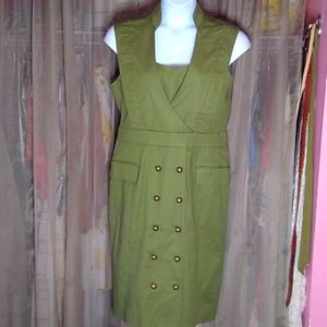 Military Green Shift Dress